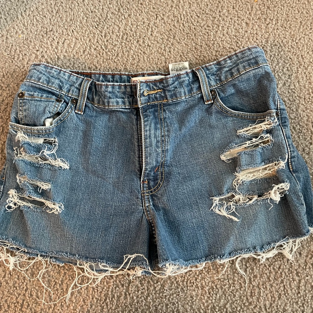 Levi’s repurposed cutoff Jean shorts